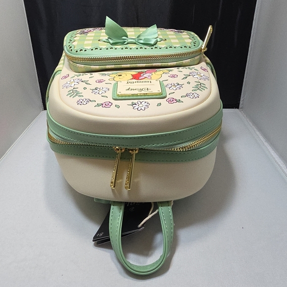 Loungefly Disney Winnie the Pooh Floral Gingham Mini Backpack NWT - Picture 5 of 6